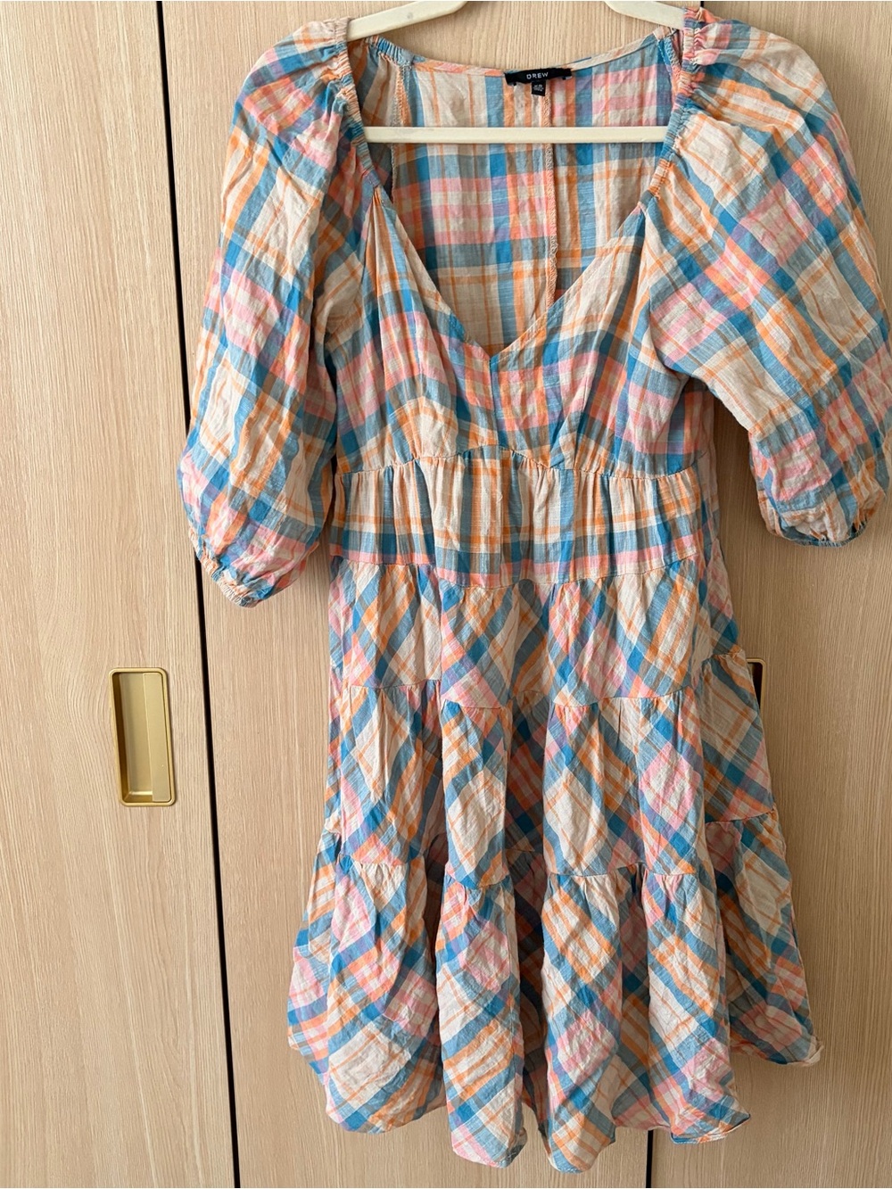 Anthropologie Drew Plaid Gingham Dress Tunic